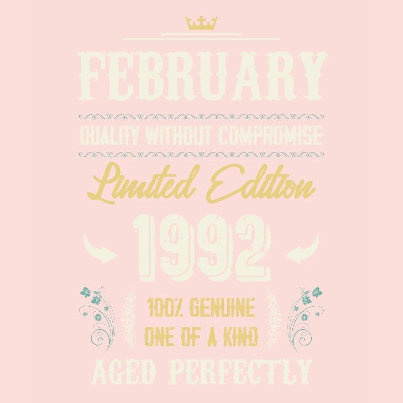 Februar 1992 Vintage Geburtstag Geschenk