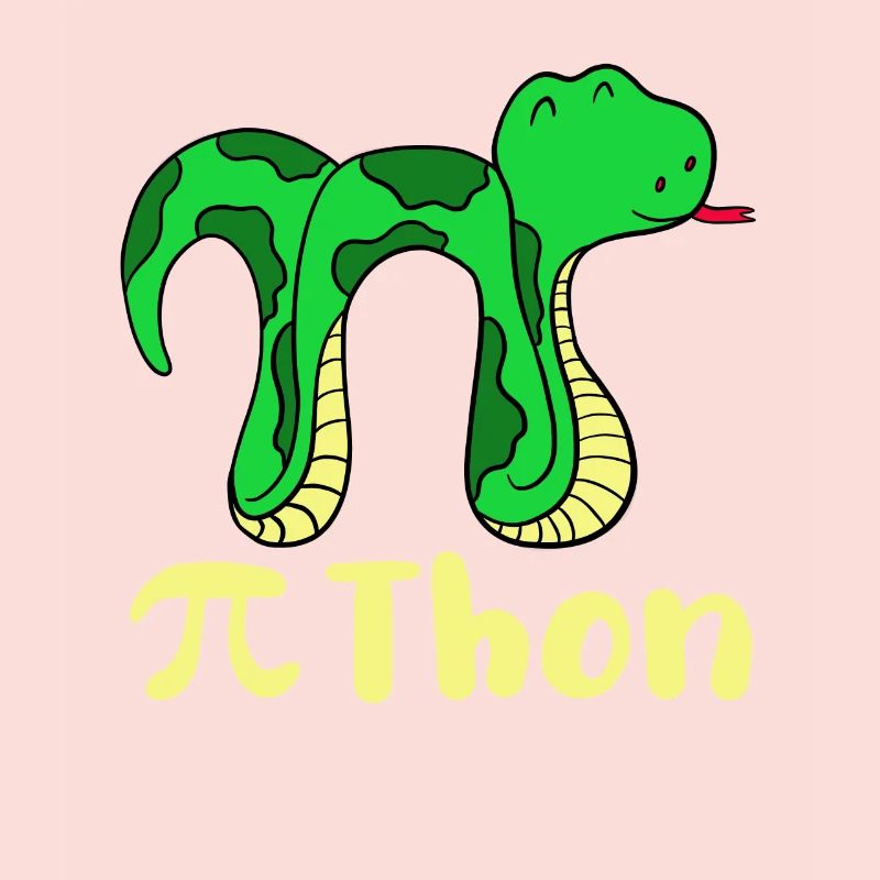 Lustige Schlange Pi Tag Mathe Python Wissenschaft Witz