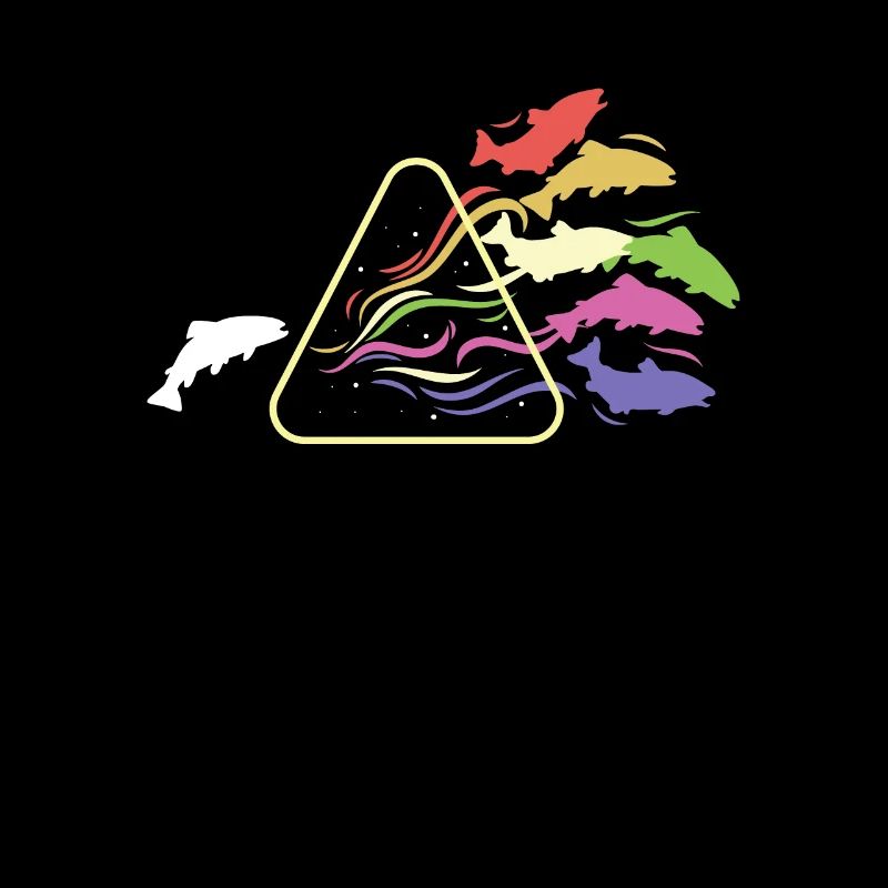 Fish Prism Rainbow Light Physique Drôle