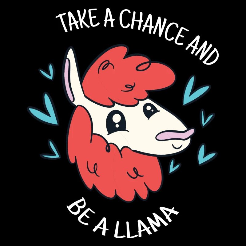 Take A Chance & Be A Llama Retro Mignon Drôle Lama