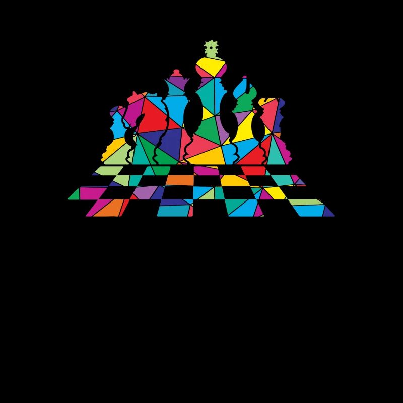 Jeu de table Low Poly Polygon Chess