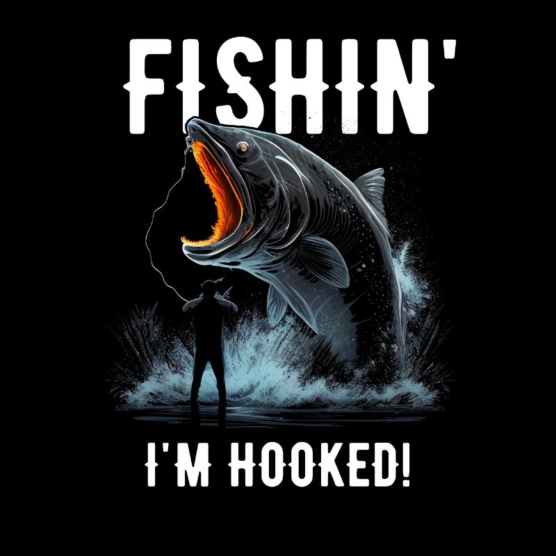 Fishin Je suis un poisson géant accroché