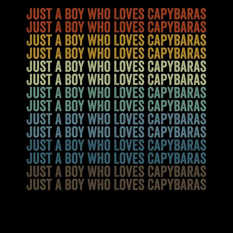 Nur ein Junge, der Capybaras liebt Capybara