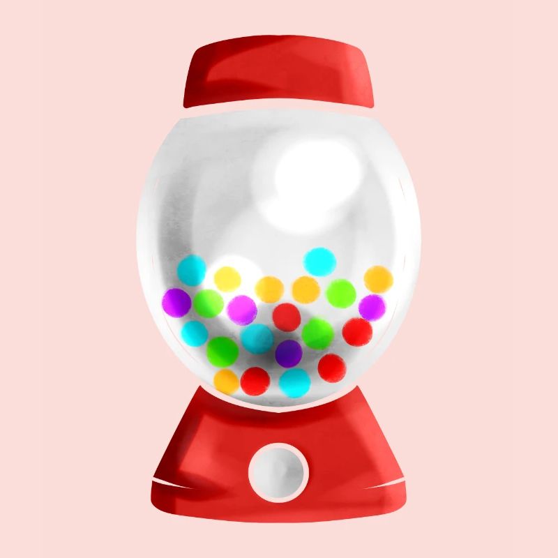 Egg Painted As Candy Dispenser For Easter