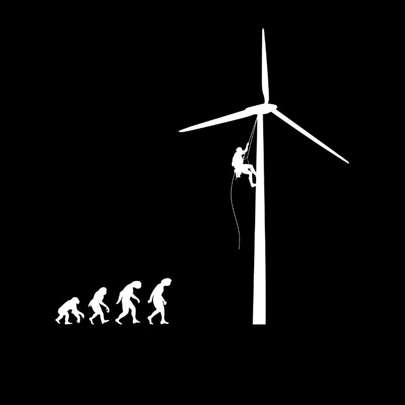 Evolution Wind Turbine Wind Energy Shirt Cadeau