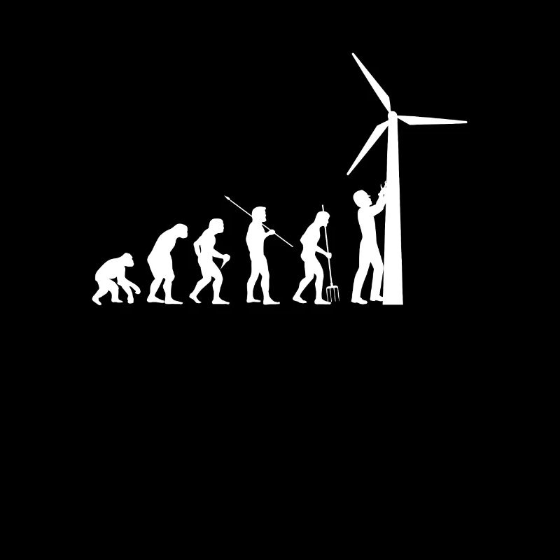 Evolution Wind Turbine Wind Energy Shirt Cadeau