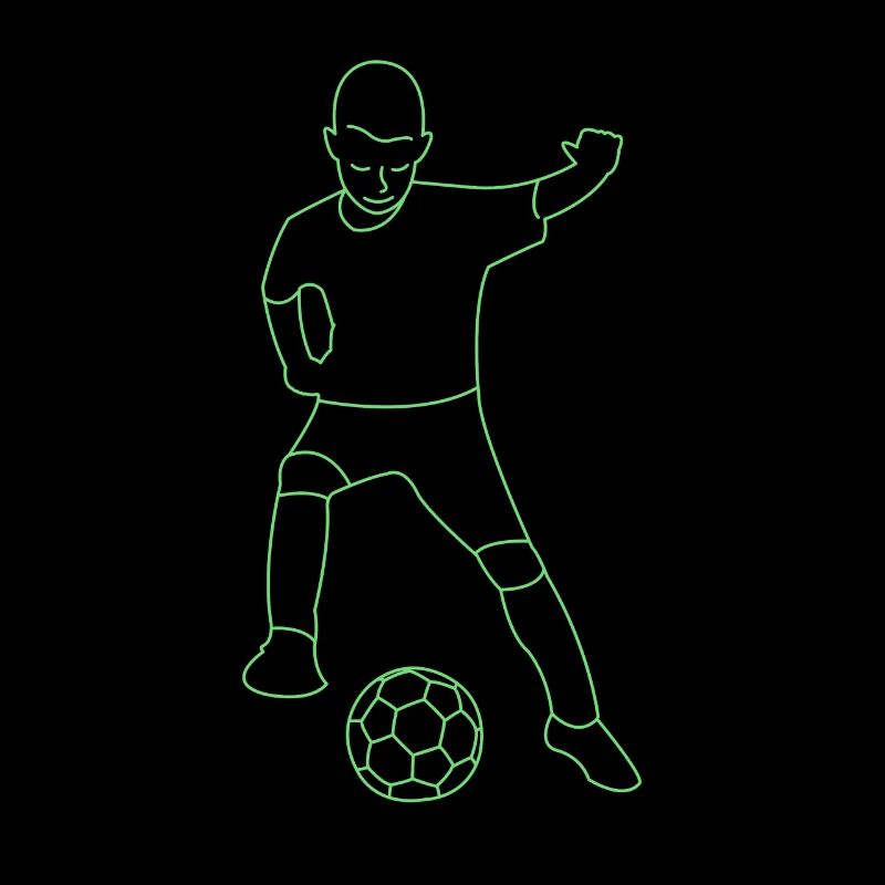 Fußball Junge gezeichnet
