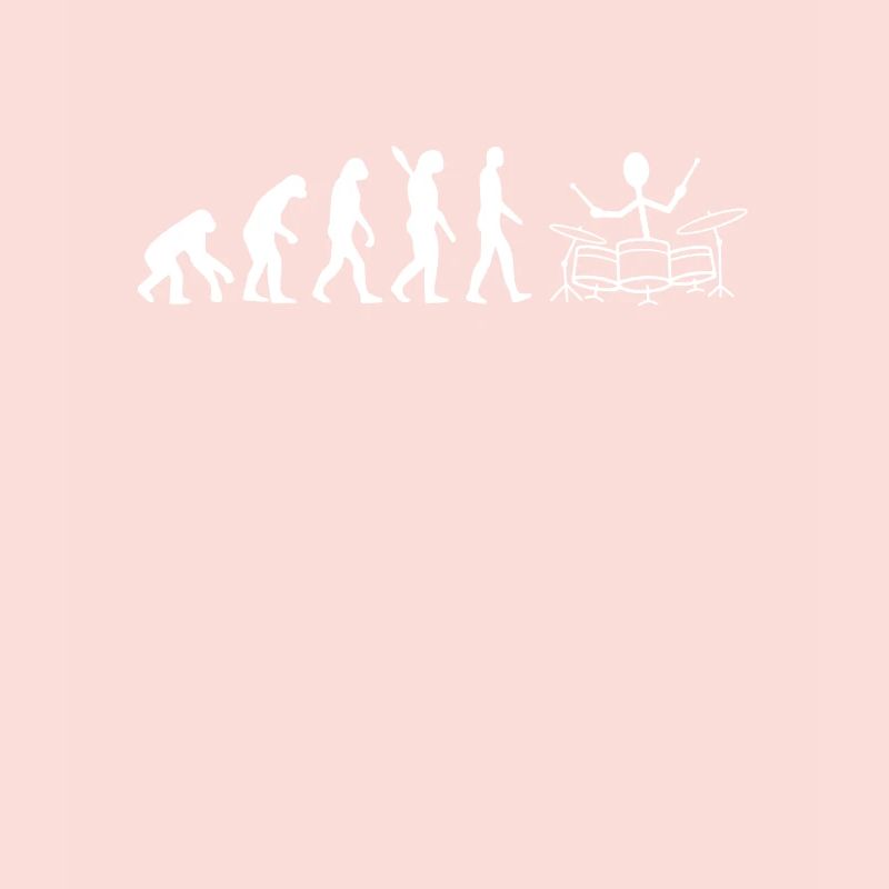 Drummer Evolution Funny Stick Figure Drum Player
