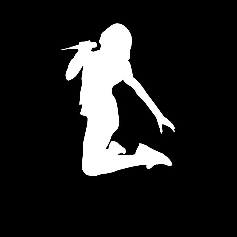 Silhouette de chanteuse chanteuse