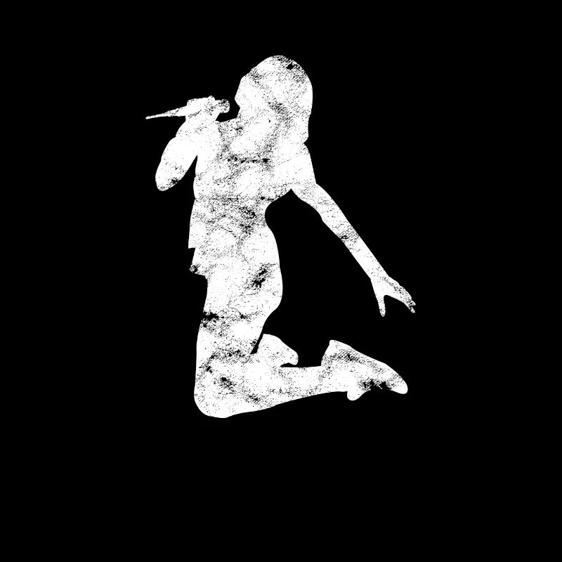 Silhouette de chanteuse chanteuse