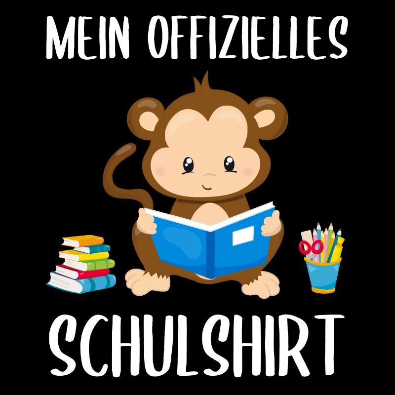 Affe Schulshirt Schulbeginn Schule Geschenk