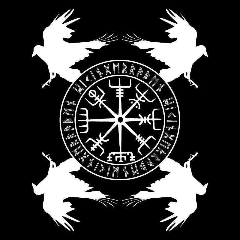 Vegvisir Corbeau Odhin Valhalla Vikings