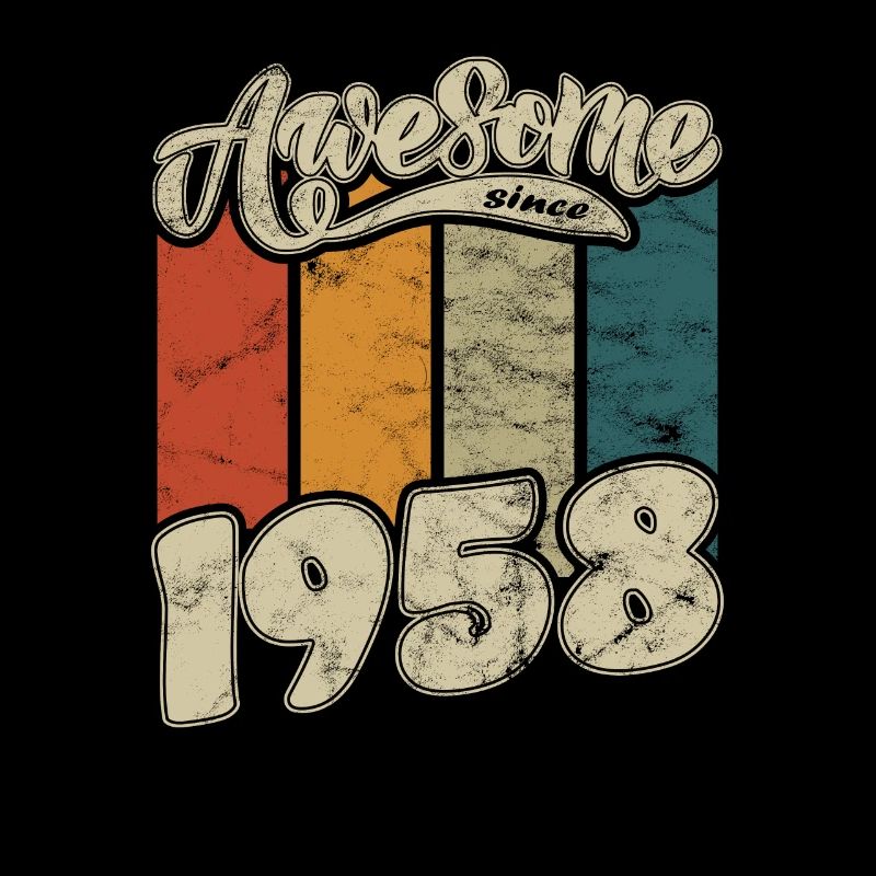 1958 Geburtstag Awesome since Retro