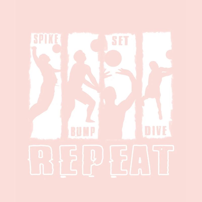 Spike Bump Set Dive Repeat Volleyball Graphic Gift