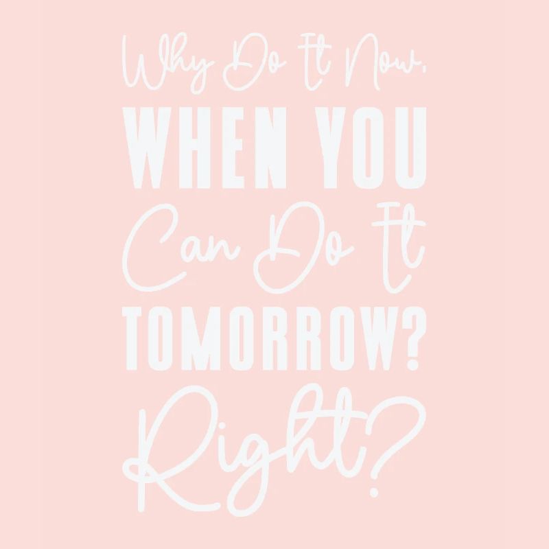 Travail de typographie de relaxation procrastinateur