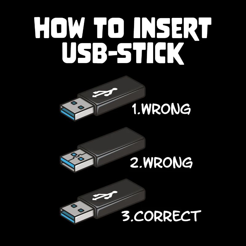 How To Insert USB Stick Funny Programmer Meme