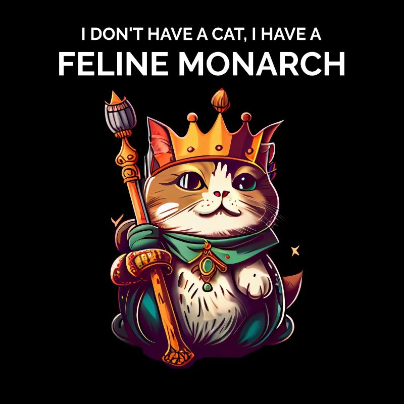 Feline Monarch Cute Cat Lover