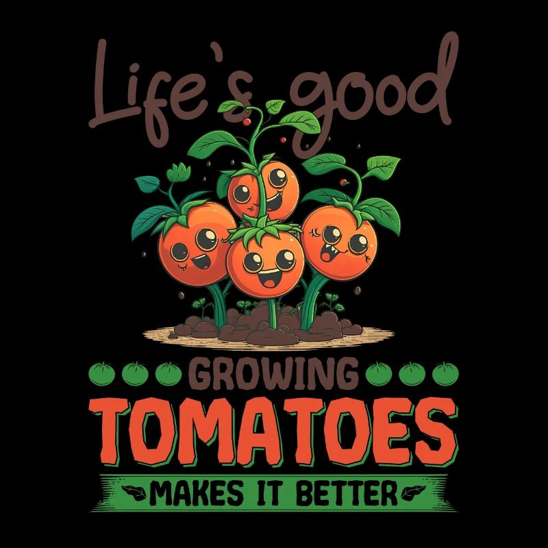 Growing Tomatoes Makes Life Better, Funny Tomato