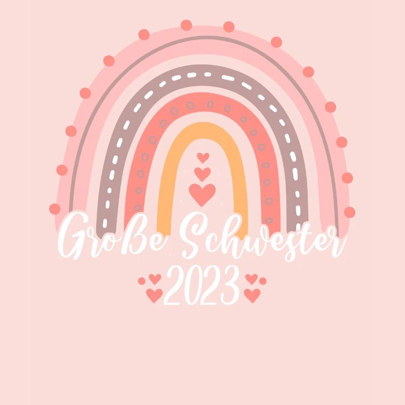 Große Schwester 2023 Boho Regenbogen Mädchen
