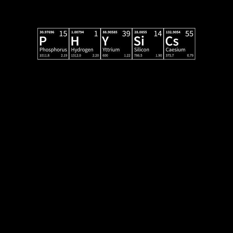 La physique des éléments chimiques est drôle
