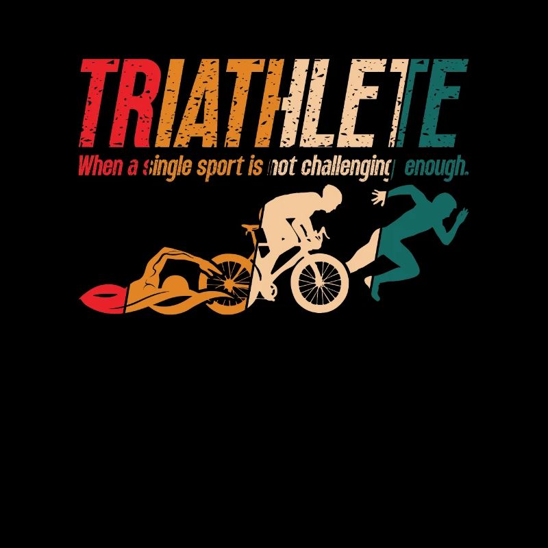 Triathlon Triathlete When A Single Retro Sprinting