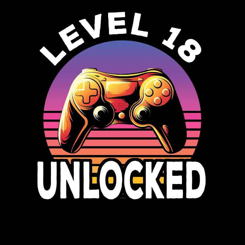 Level 18 Unlocked 18. Geburtstag