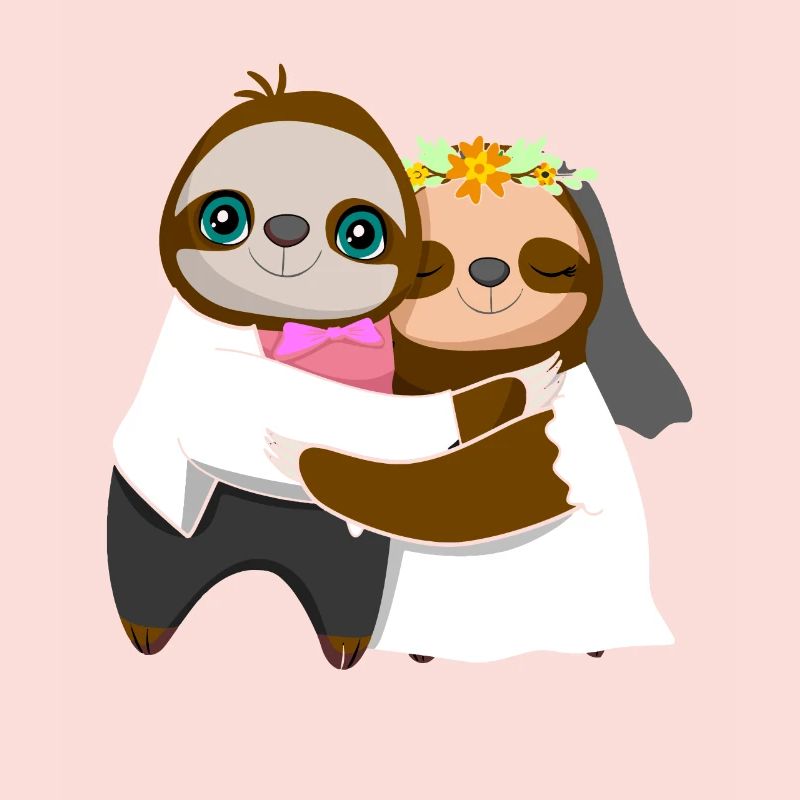 Wedding Day Married Sloth Whisperer