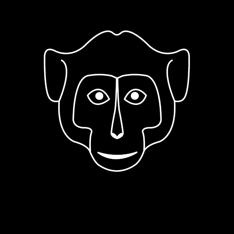 Dessin de visage de singe