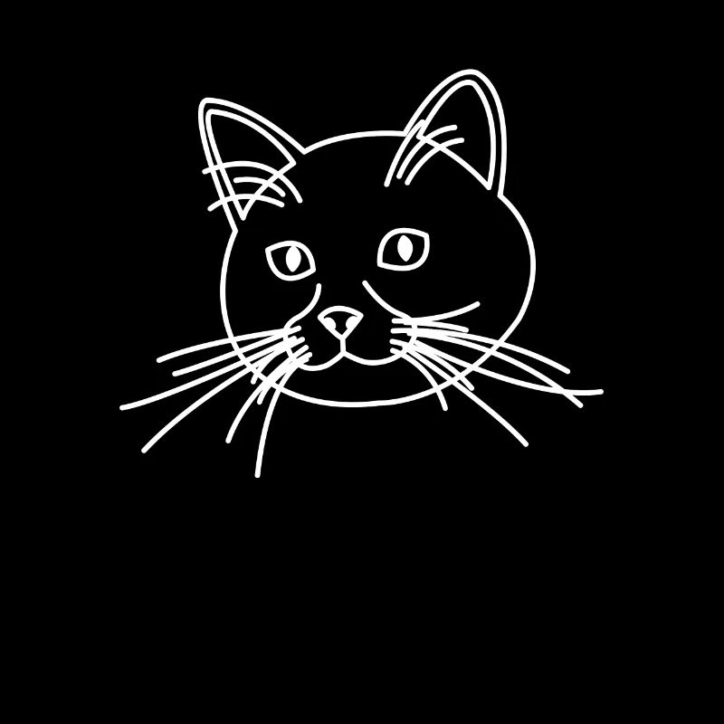 Visage de chat de chat dessiné