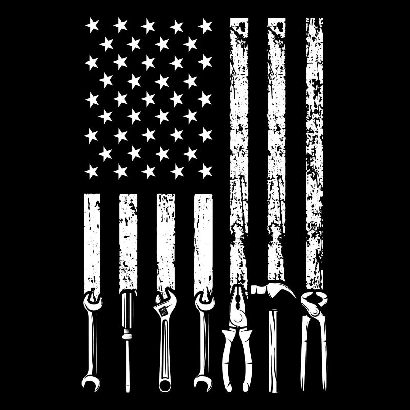 Patriotic American Flag Carpentry Tool