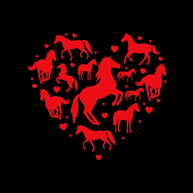 Cheval Idée Saint-Valentin Heart Lover