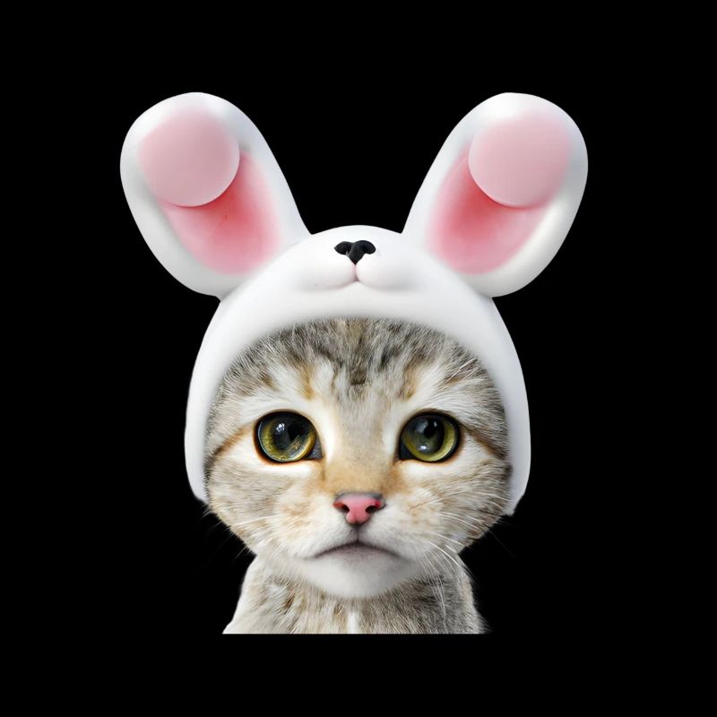 Cat with rabbit ears
