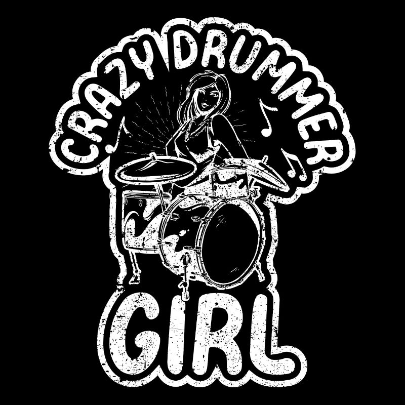 Crazy Drummer Girl Drum Player Drumming Drummer