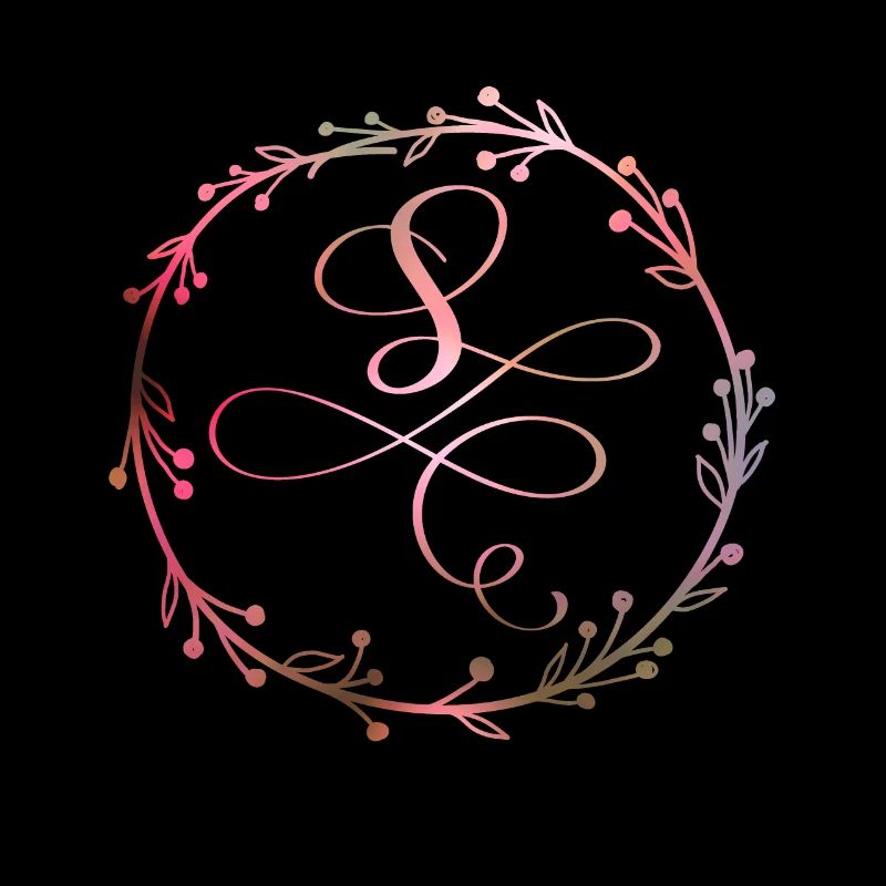 Monogramm, Buchstabe S, Kalligrafie Ornament