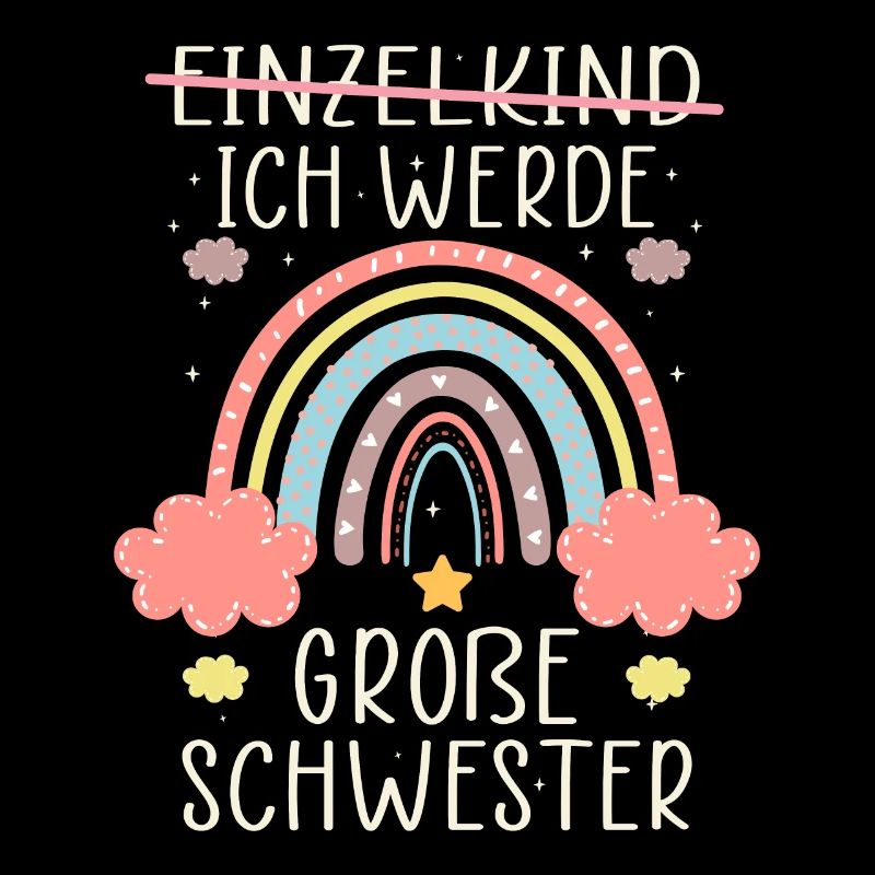 Ich werde Große Schwester Regenbogen Babyfeier