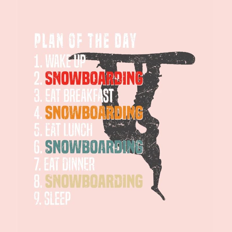 Plan de jour du snowboarder - Plan de snowboard du Da