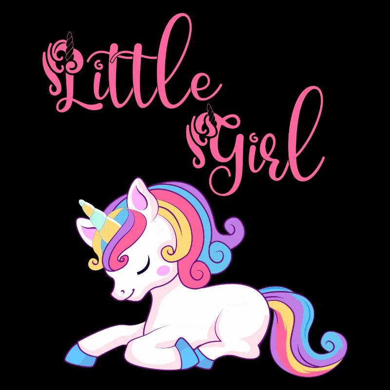 Kleines Mädchen liebt Einhörner