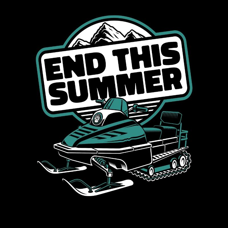 End This Summer Snow Motorcycle Snowmobile Rider