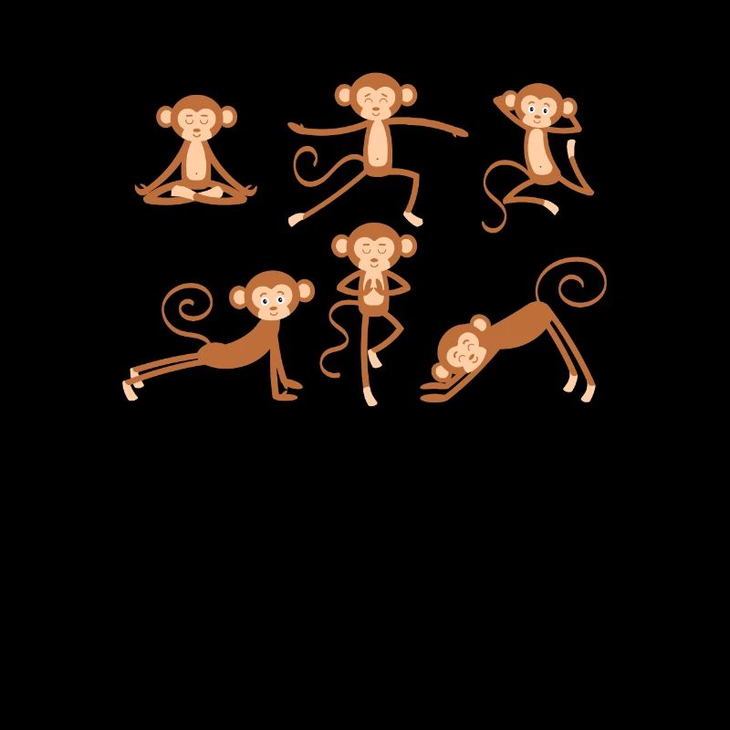 Yoga Monkey Meditation Monkey Doing Yoga Exercises