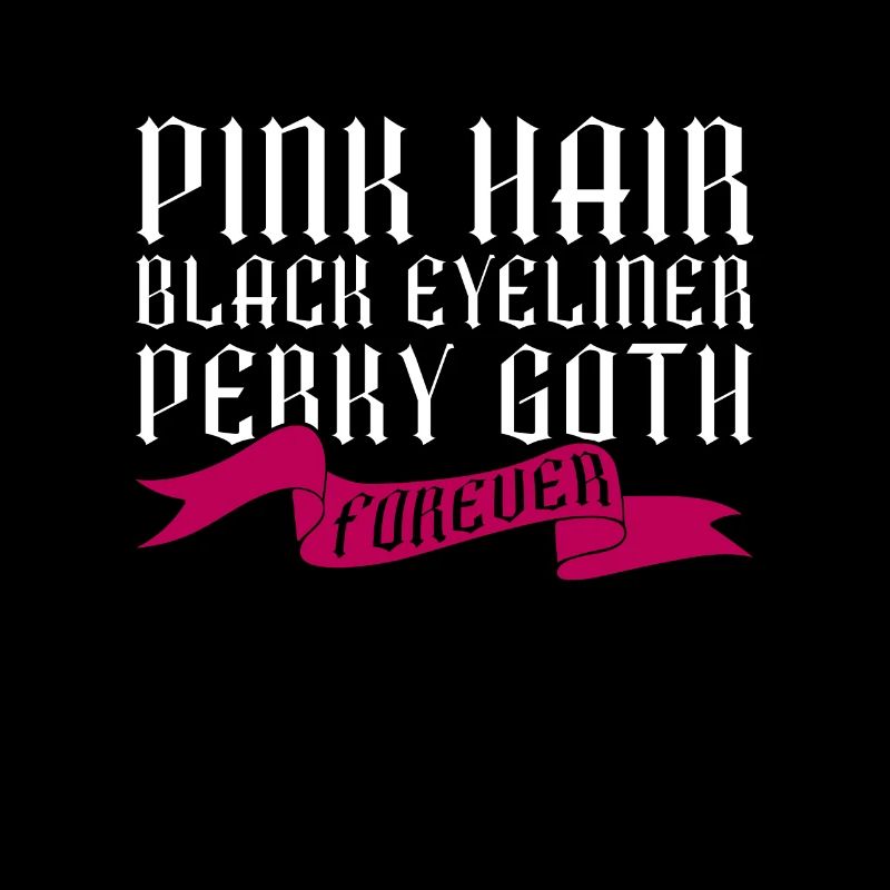 Rosa Haare Schwarzer Eyeliner - Perky Goth Forever