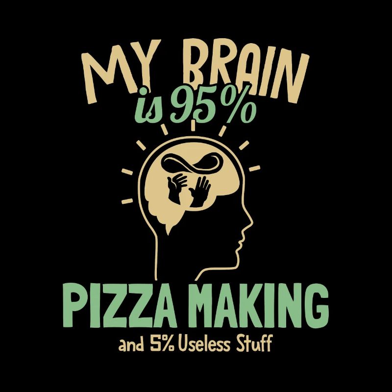 My Brain is 95% Pizza Making Pizza Pizza Tray