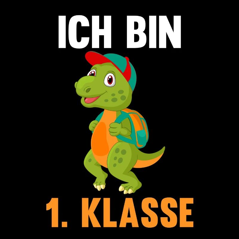 Schulkind Schulbeginn Erste Klasse Dinosaurier Ein