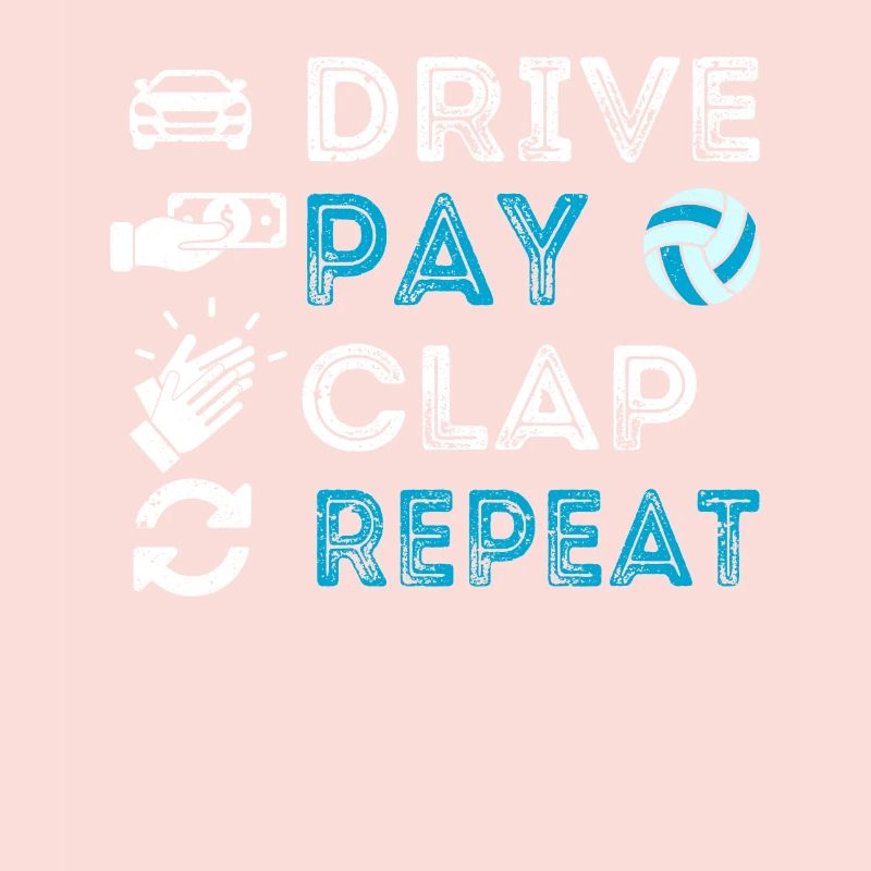 Driving, paying, clapping, repeating, eating, sleeping