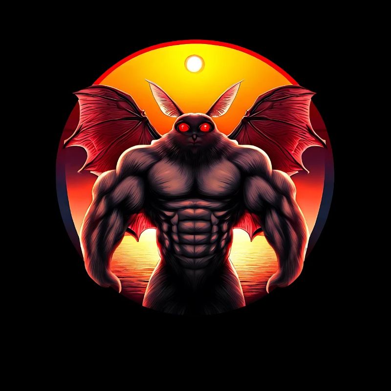 Mothman au coucher du soleil