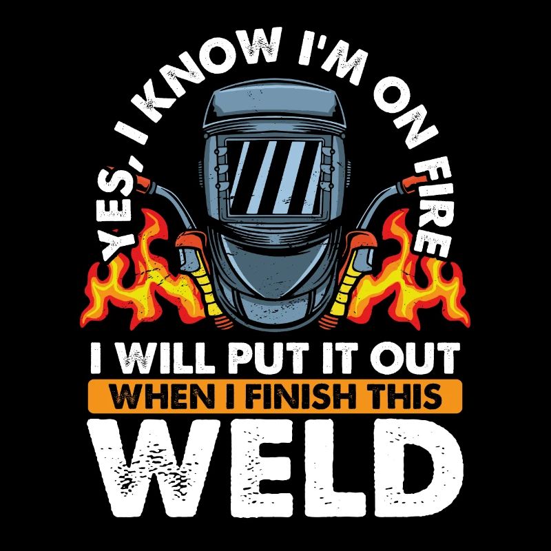 Welder's Helmet In Flames