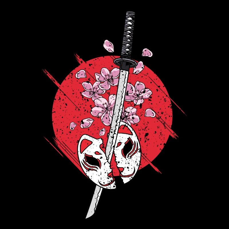 Japon Anime Masque Kitsune Samouraï Épée