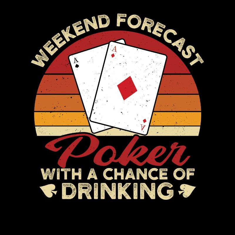 Weekend Forecast Poker Retro Sunset Vintage Aces S
