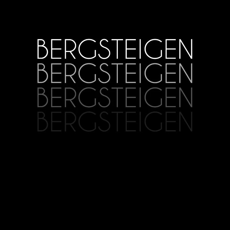 Bergsteigen Schriftzug