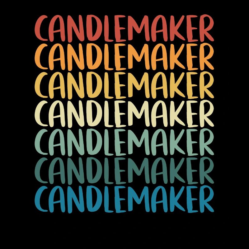 Colorful candle making retro