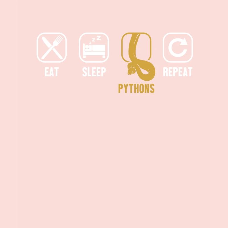 Manger Dormir Pythons Répéter Python Serpent Banane